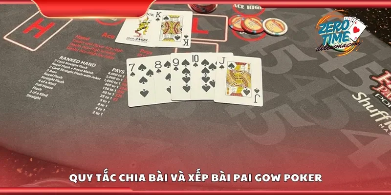 Quy tắc chia bài và xếp bài pai gow poker