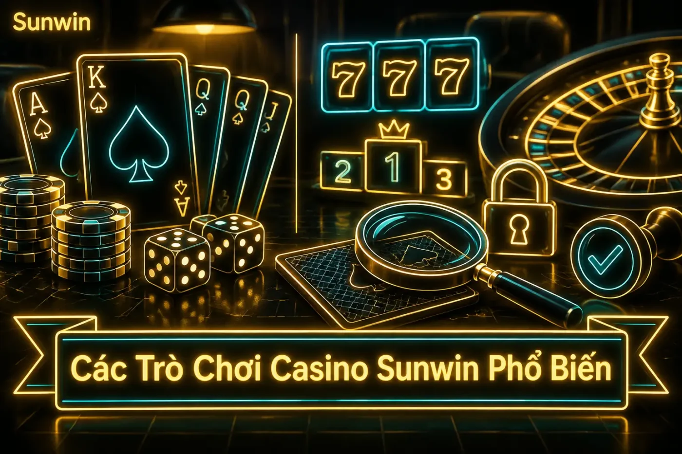Sảnh casino gom các trò chơi bài và bàn cược trực tiếp vào một khu vực - casino sunwin